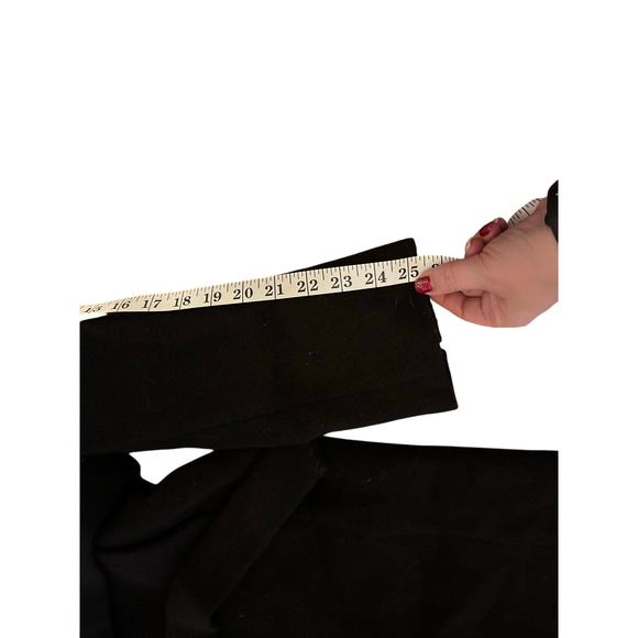 Made in Tunisia of Benetton Wool Coat Womens EU 38 Black full length no buttons - Picture 8 of 8